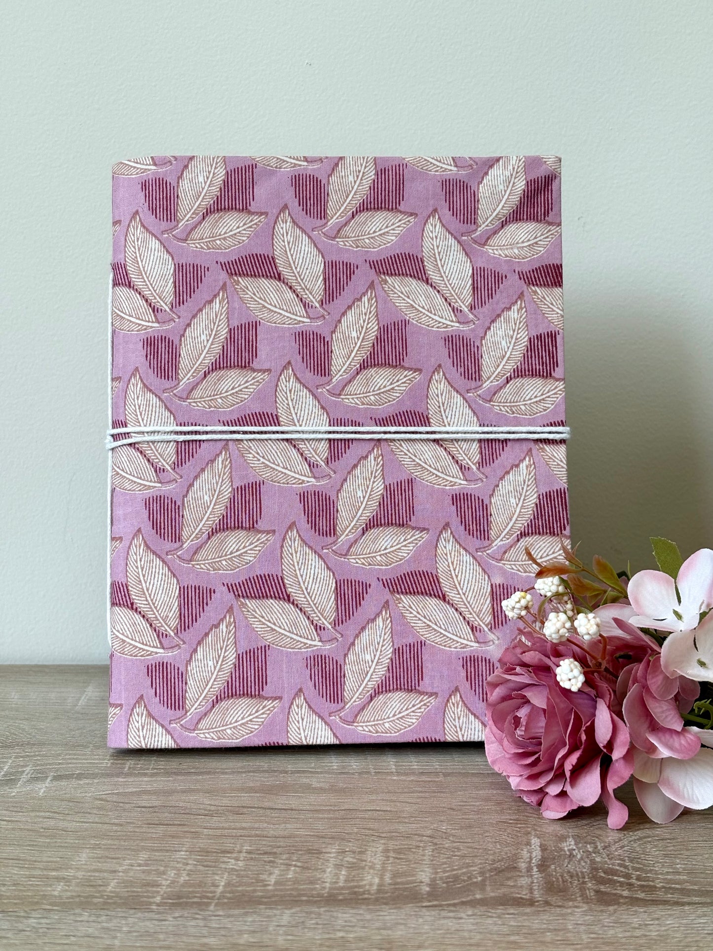 Lovely Lyla - Fabric Cover, Flower Paper, Handmade Blank Journal