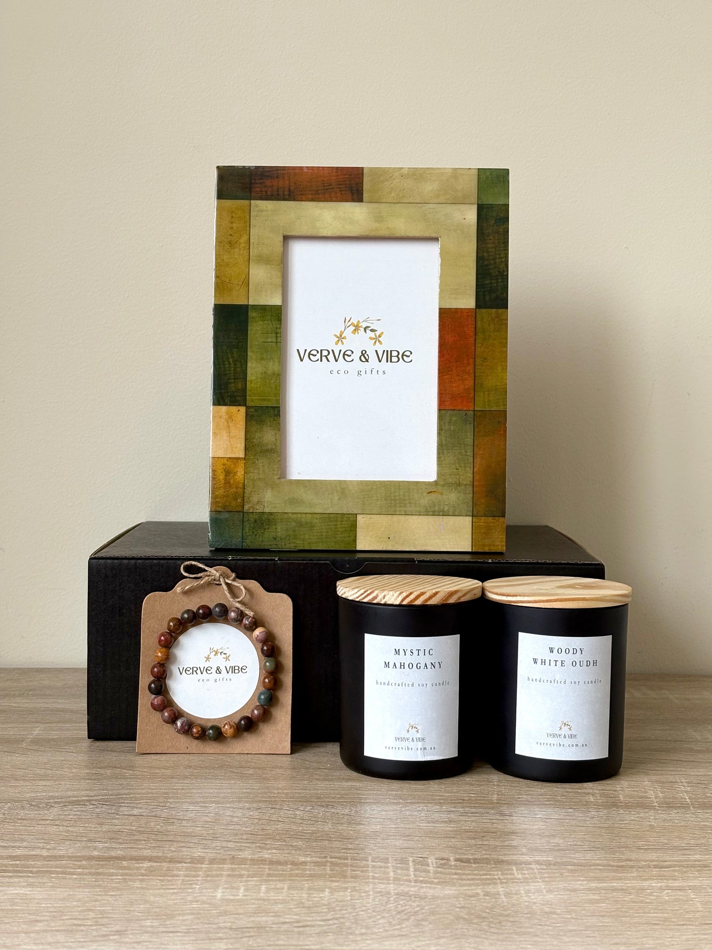 Memories Gift Box - Classic Keepsake For Him with Semi Precious Bracelet