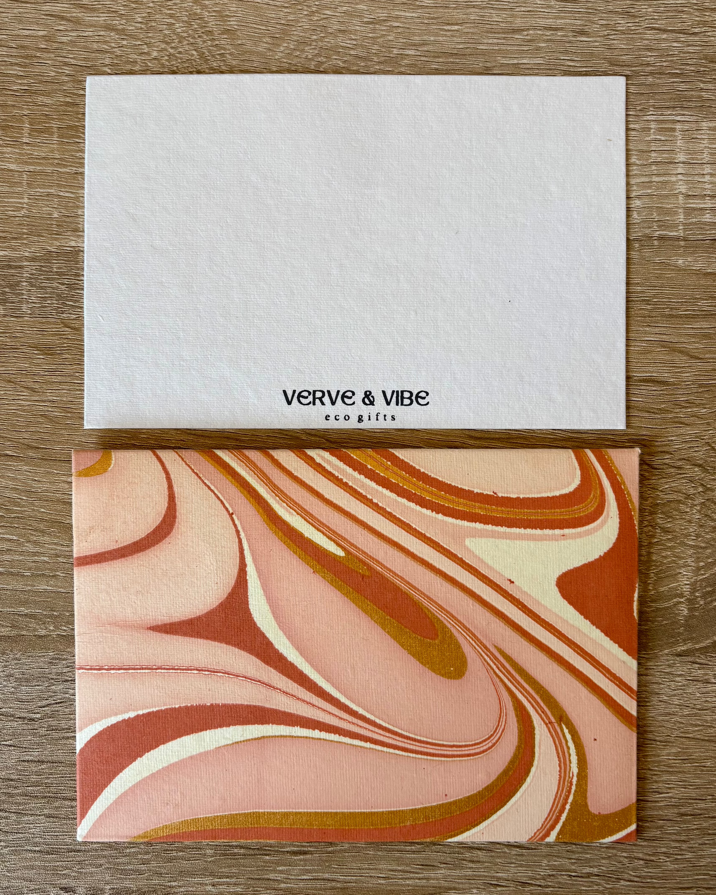 Sand Dunes - Recycled Paper Letter Card & Marbled Envelope, Set of 5