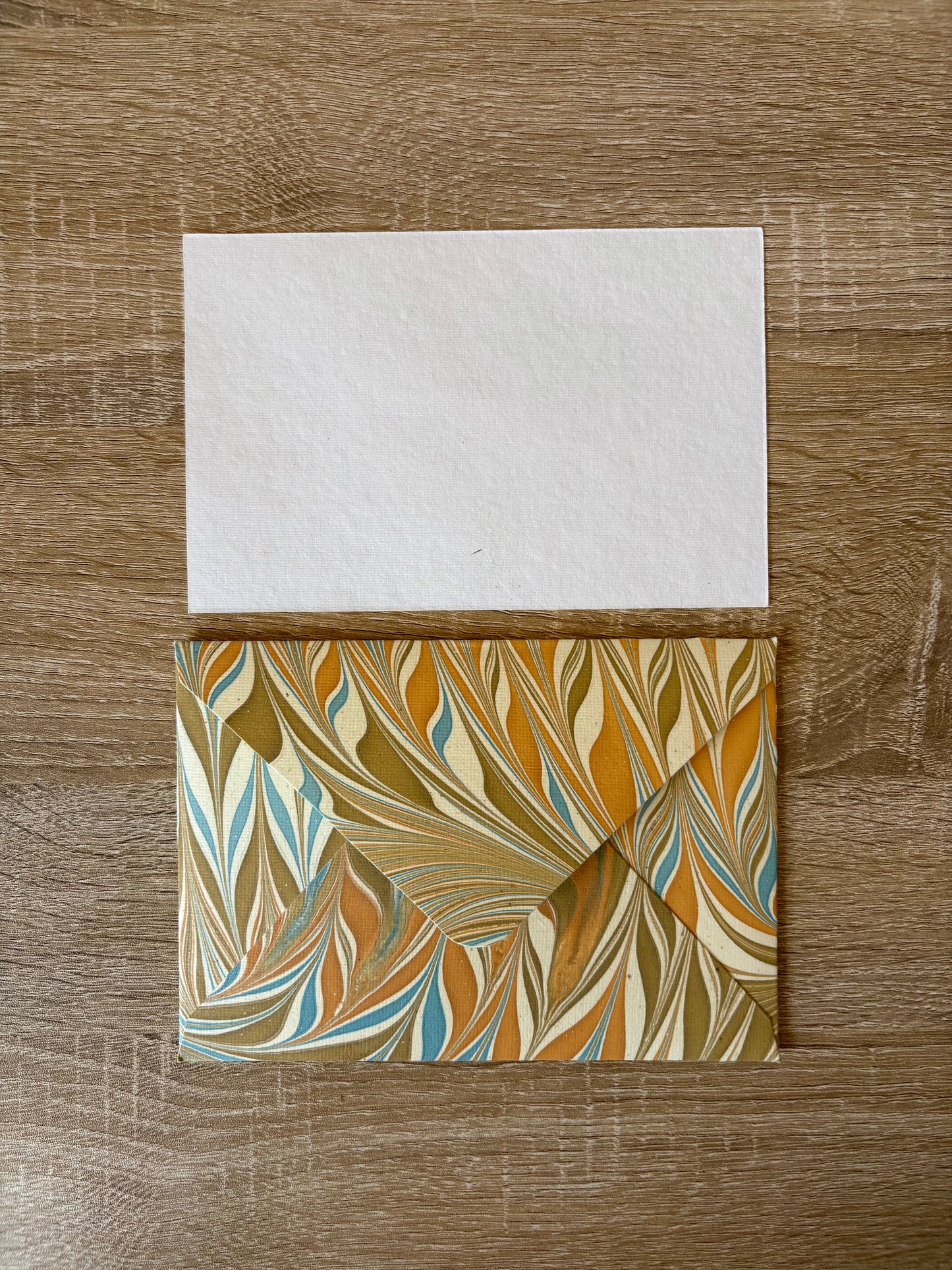 Twilight Twigs - Recycled Paper Letter Card & Marbled Envelope, Set of 5