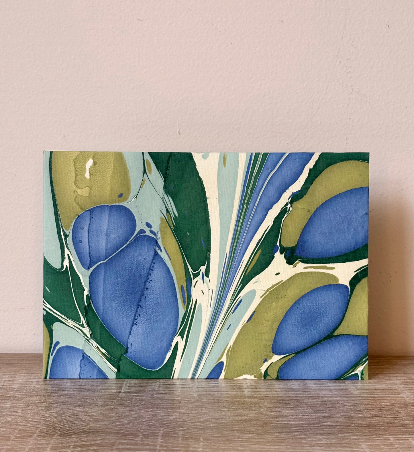 Riverside Pebbles - Letter Card & Marbled Paper Envelope, Set of 5