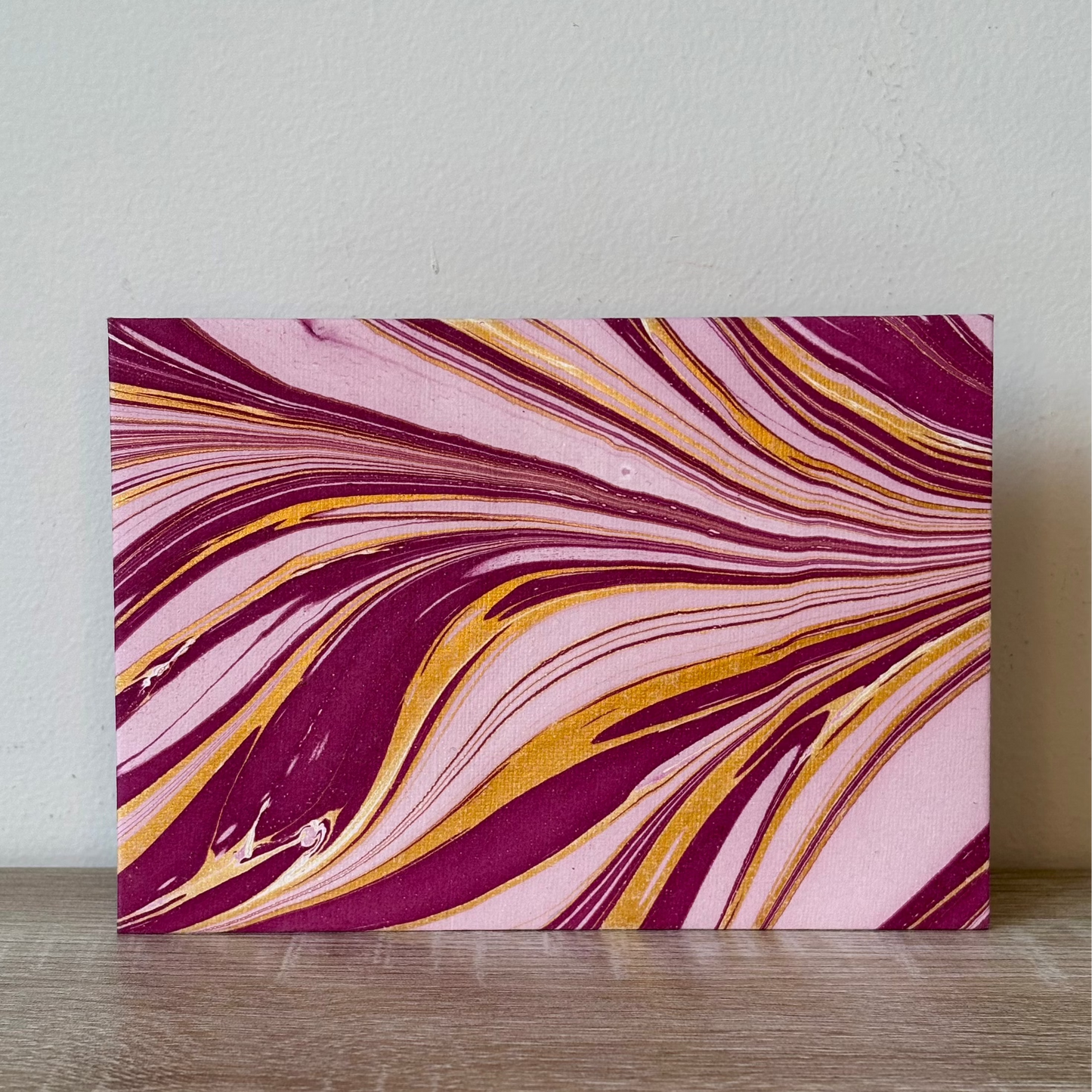 Pretty in Plum - Recycled Paper Letter Card & Marbled Envelope, Set of 5