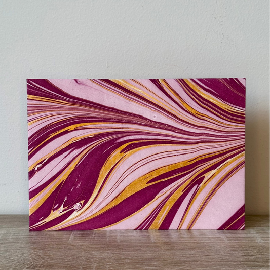 Pretty in Plum - Recycled Paper Letter Card & Marbled Envelope, Set of 5