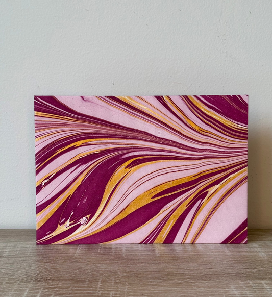 Pretty in Plum - Letter Card & Marbled Paper Envelope, Set of 5