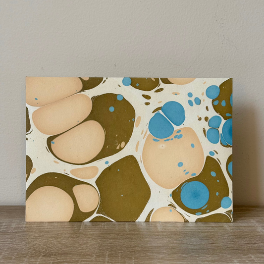 Playful Pebbles - Recycled Paper Letter Card & Marbled Envelope, Set of 5