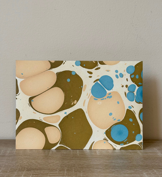 Playful Pebbles - Letter Card & Marbled Paper Envelope, Set of 5