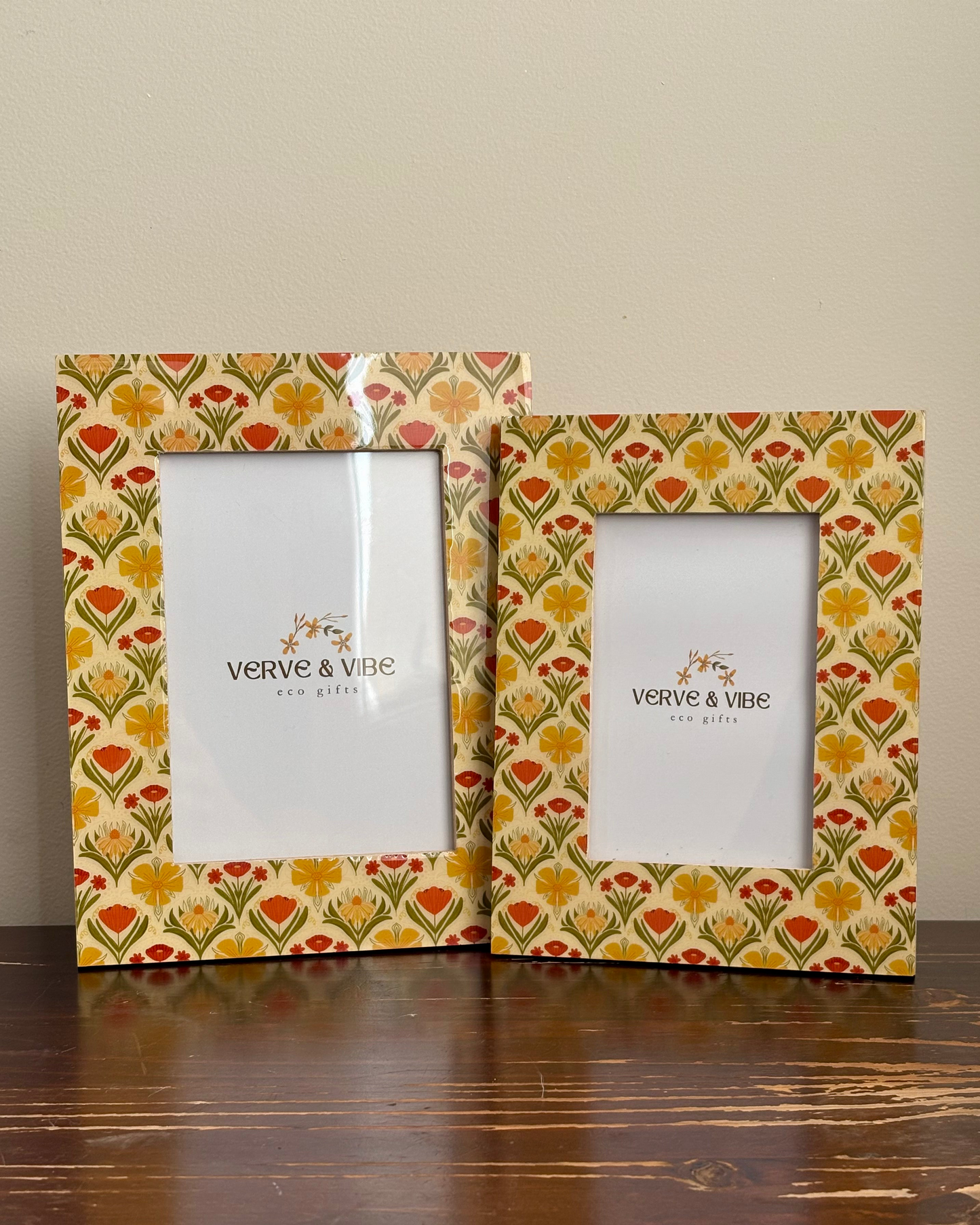 Citrus Blossoms Handcrafted Wood Photo Frame