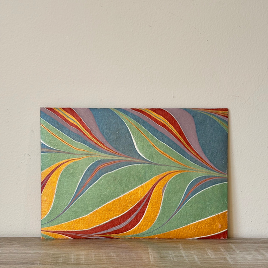 Sunset Amber - Letter Card & Marbled Paper Envelope, Set of 5