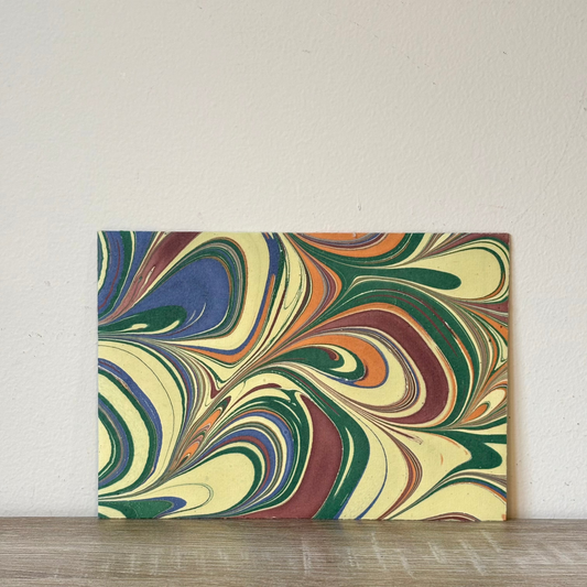 Whimsy Swirls - Letter Card & Marbled Paper Envelope, Set of 5