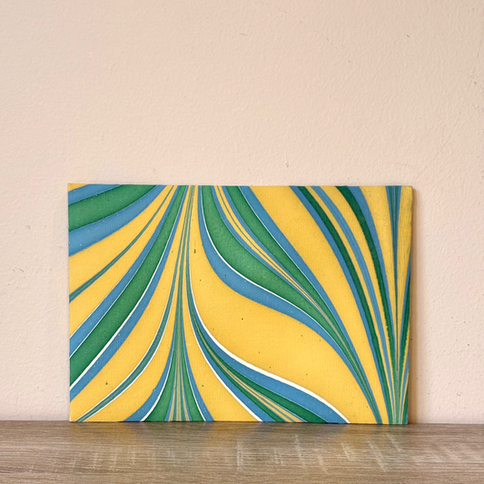 Lush Veridian - Letter Card & Marbled Paper Envelope, Set of 5