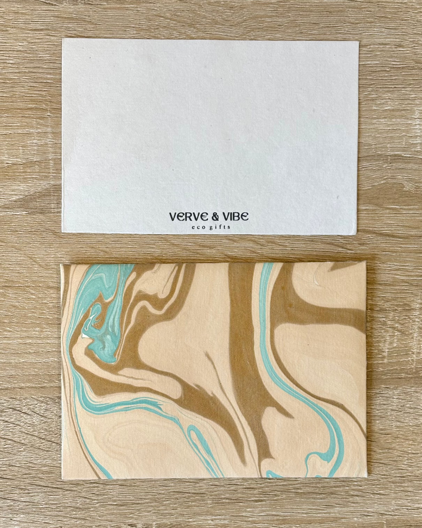 Tranquil Terra - Letter Card & Marbled Paper Envelope, Set of 5