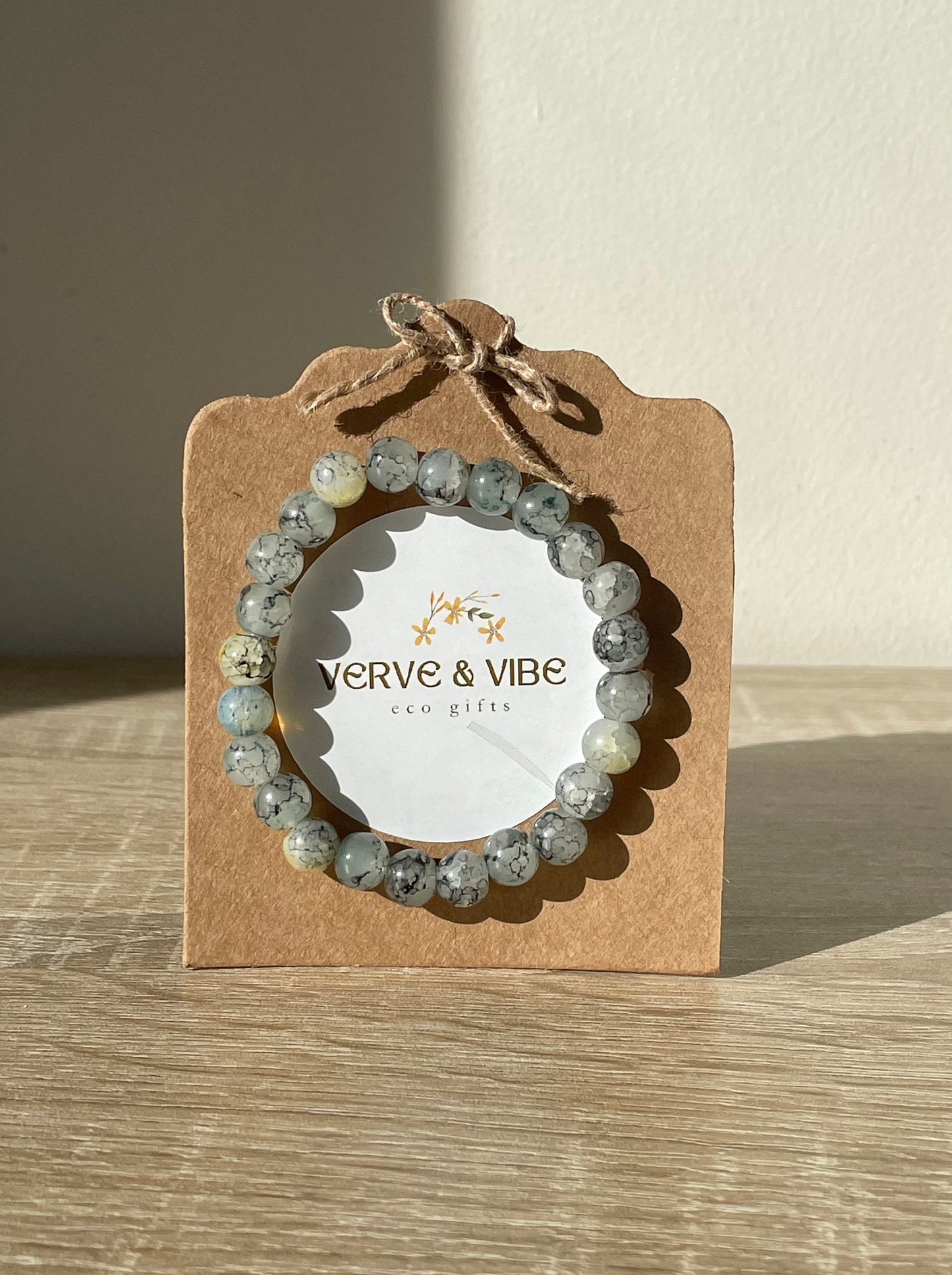 Grey Marble Veins, Imitation Quartz Bracelet