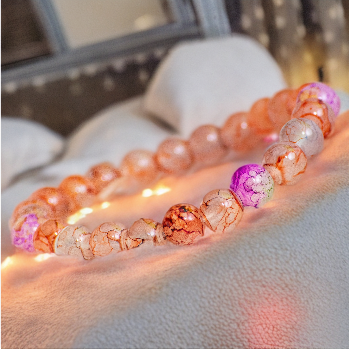 Radiant Orange, Imitation Quartz Bracelet