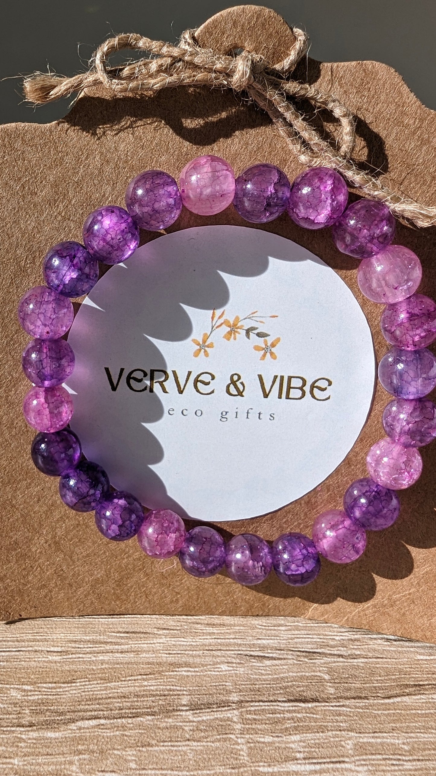 Royal Purple (Pinkish), Imitation Quartz Bracelet