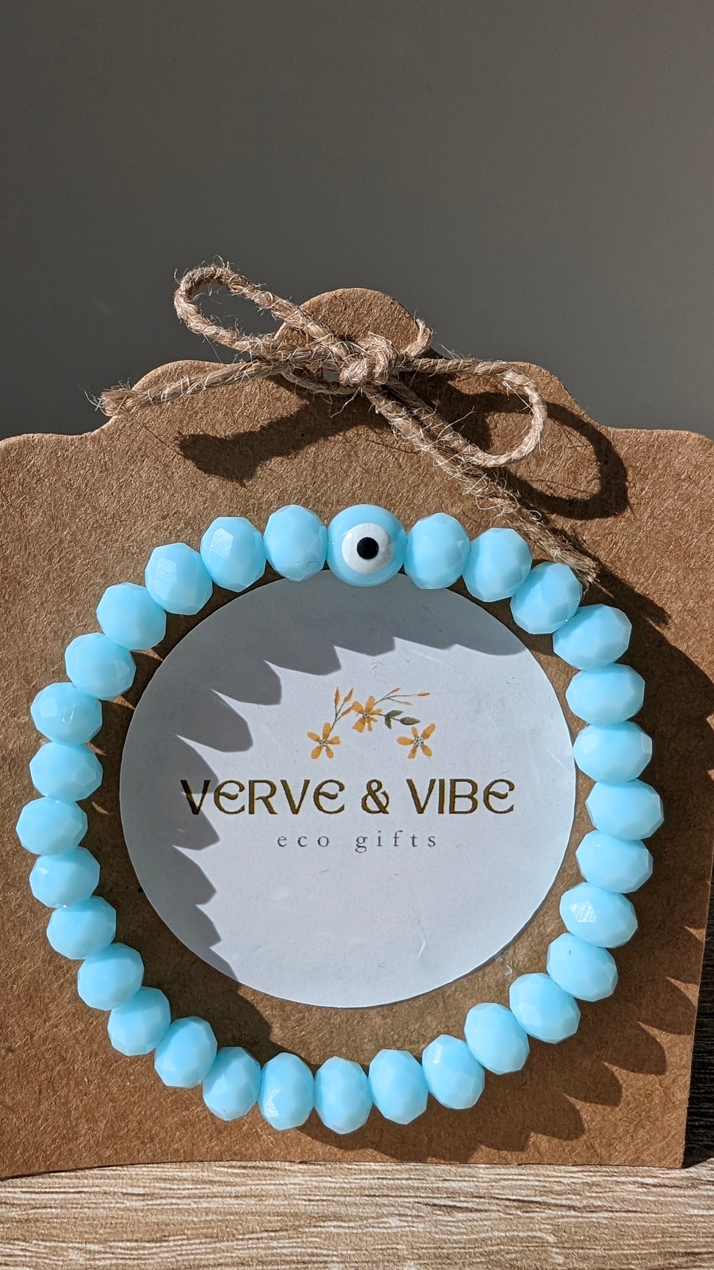 Trendy Turquoise with Bull's Eye, Imitation Quartz Bracelet