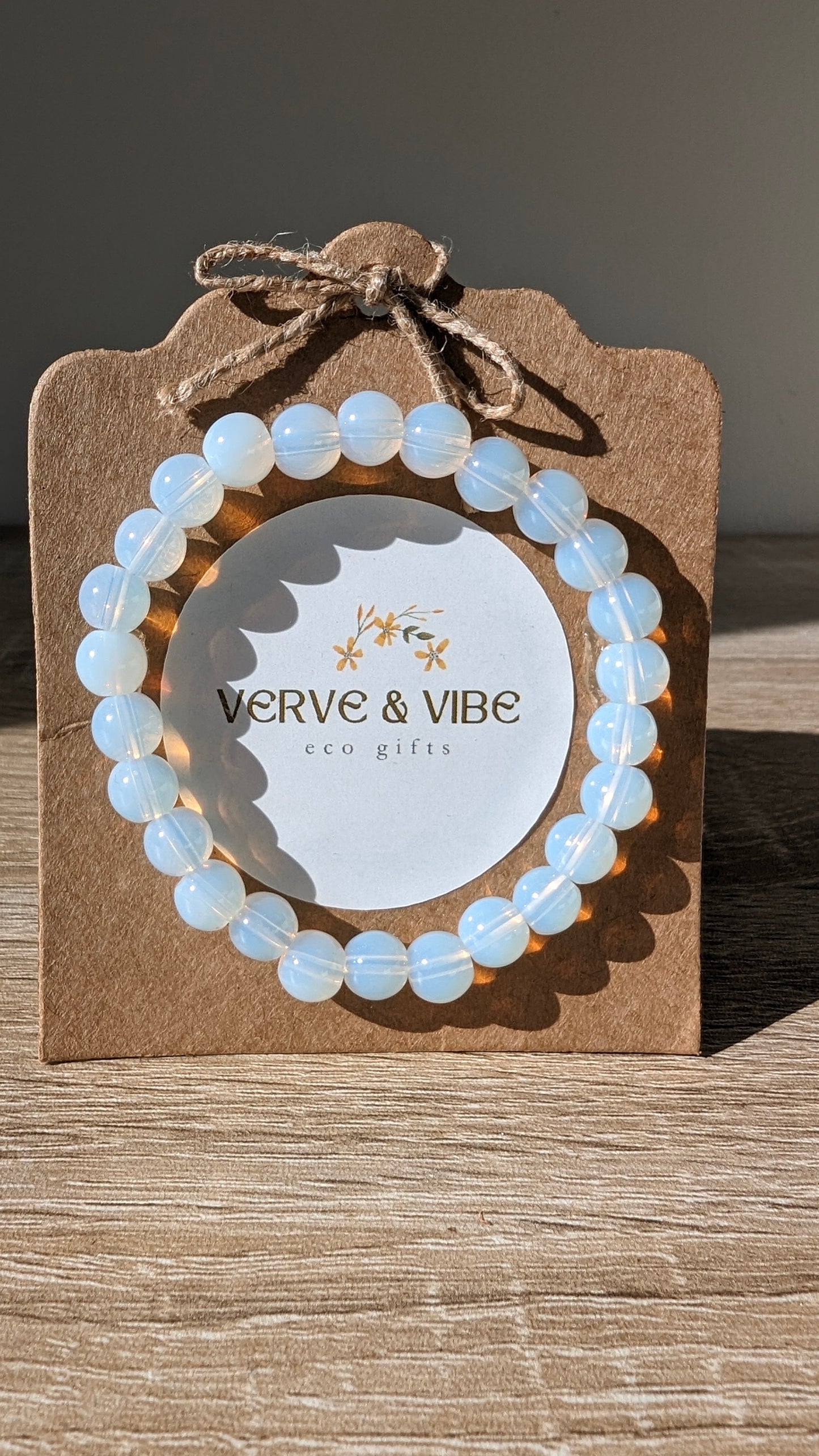 Ivory White Opalite, Imitation Quartz Bracelet