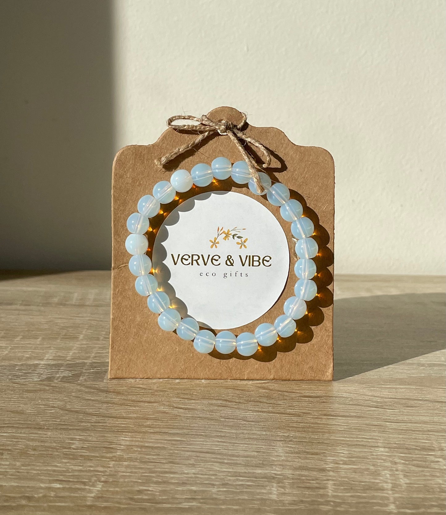 Ivory White Opalite, Imitation Quartz Bracelet