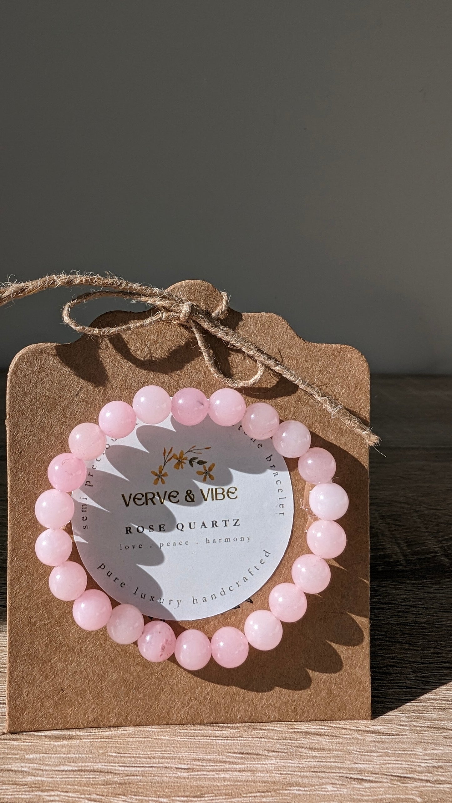 Rose Quartz Semi Precious Stone Bracelet