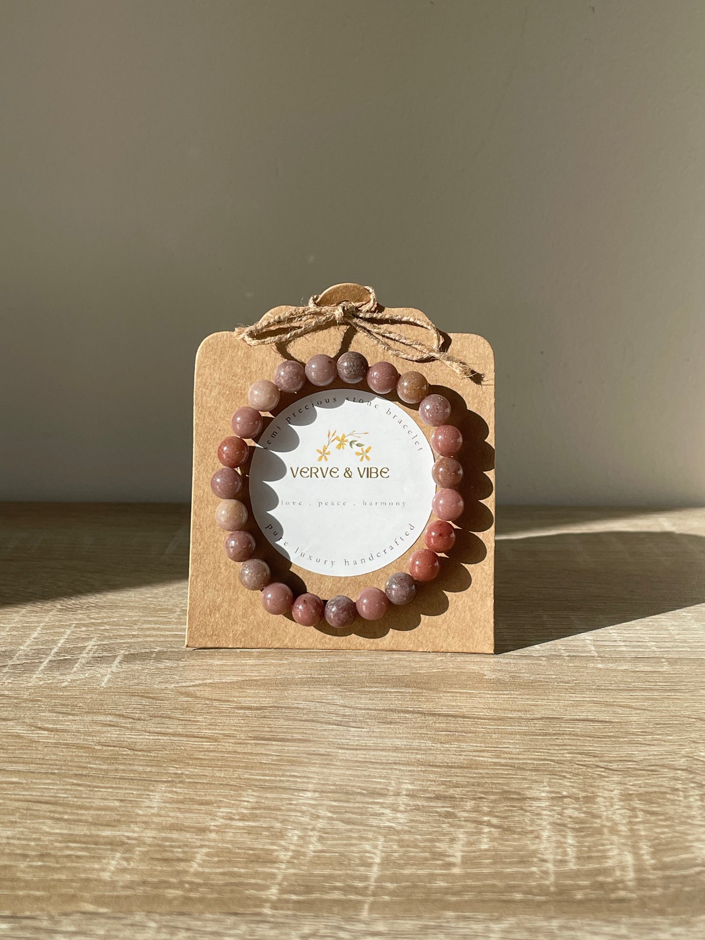 Brown Agate Semi Precious Stone Bracelet