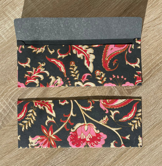 Black Paisley - Handmade, Recycled Paper Envelope