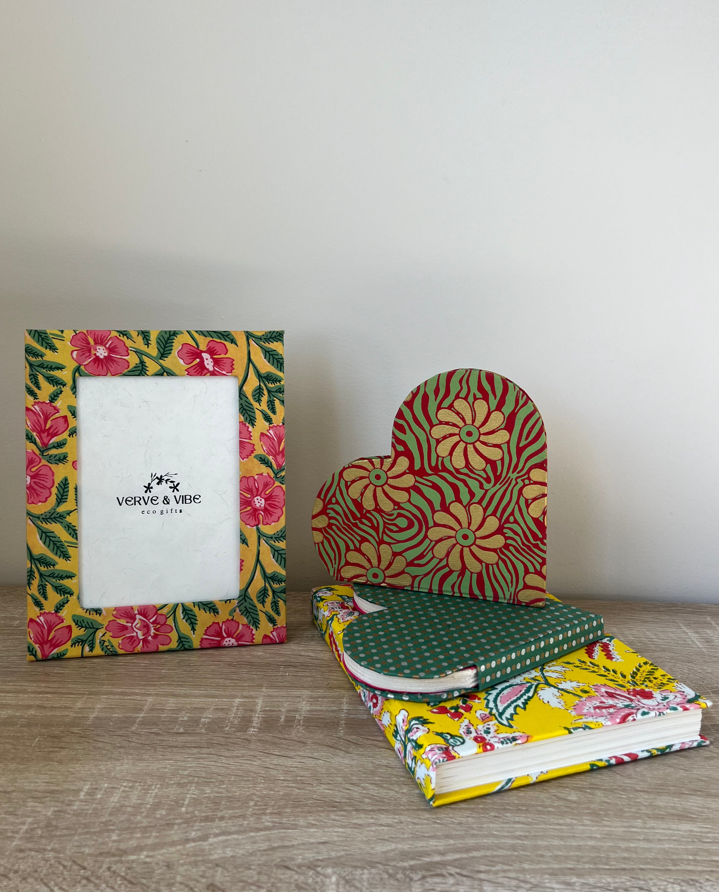 Beautiful Bahar - Fabric & Recycled Paper Board Photo Frame