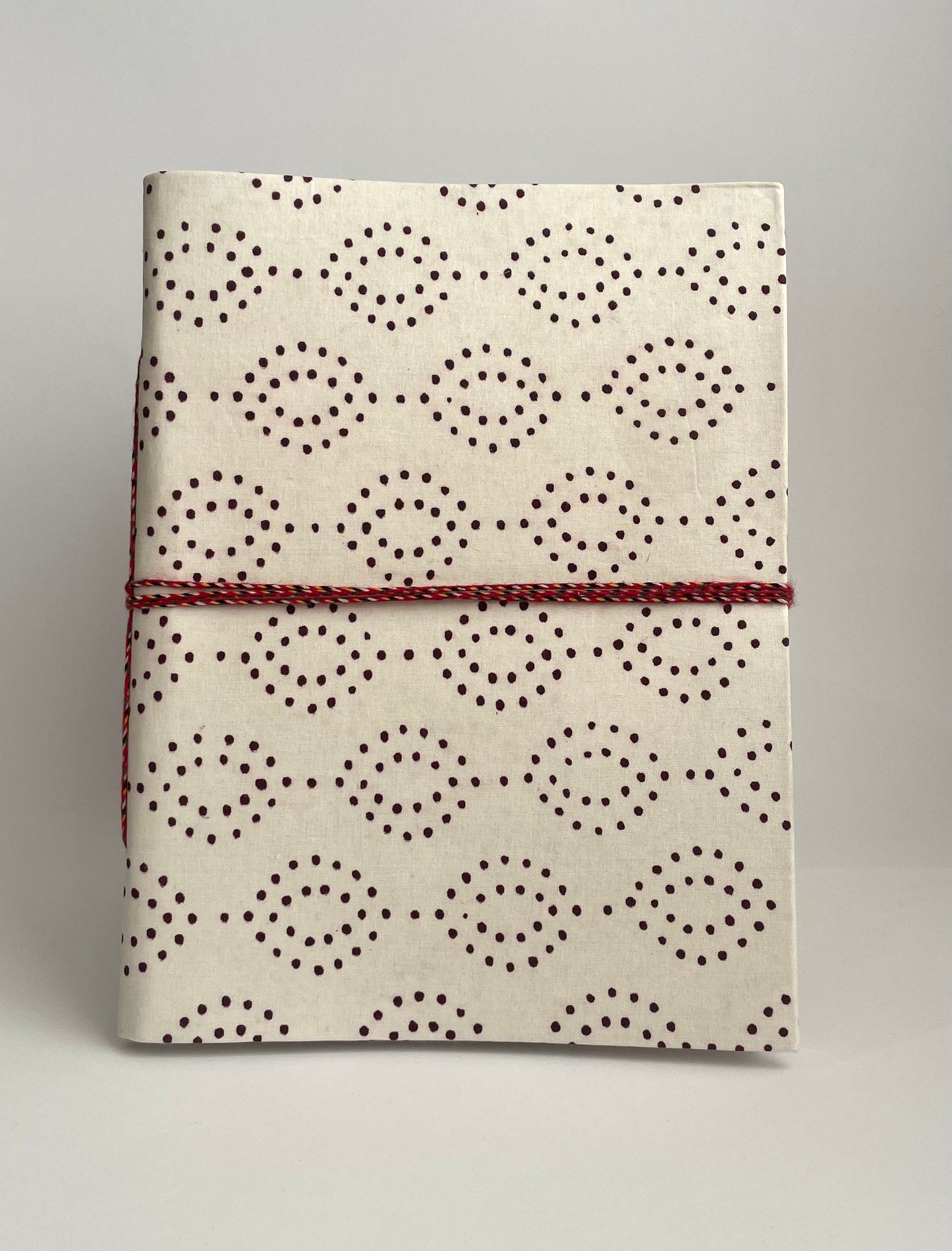 Doting Polka - Fabric Cover, Handmade Blank Journal