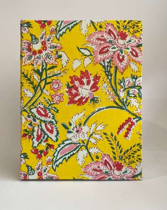 Bold Marigold - Fabric Cover, Ruled Notebook