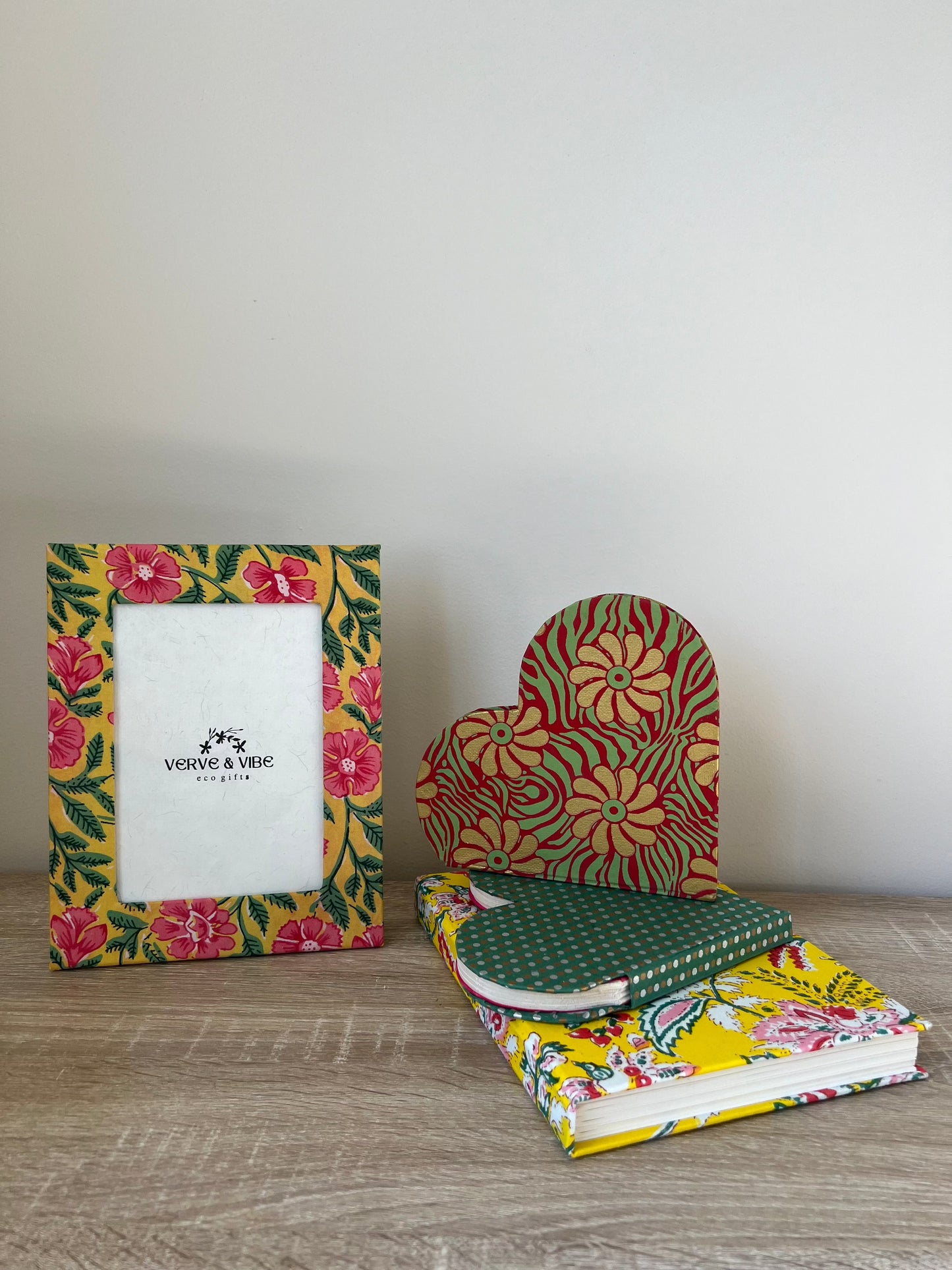 Beautiful Bahar - Fabric & Recycled Paper Board Photo Frame