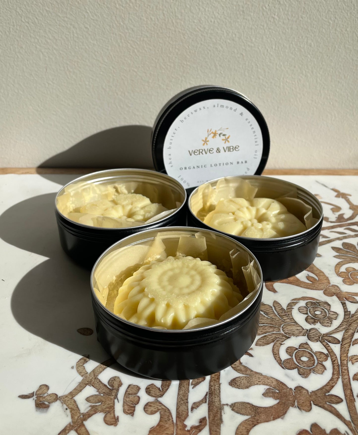 Body Lotion Bar - Handmade with Shea Butter, Beeswax, Almond & Essential Oils